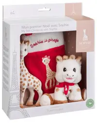 Set de Crăciun Sophie la Girafe - Sophie clasică, Sophie de pluș și ciorap de Crăciun