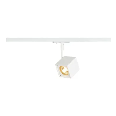 Iluminat decorativ pe sina, ALTRA DICE TRACK Senile GU10, pata alba pentru 240V pista 1 faza, LED GU10 51 mm, patrat, alb, 50W, inclusiv. adaptor 1 faza