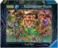 Puzzle Ravensburger din 1000 piese - Tigru în junglă