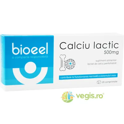 Calciu Lactic 500mg 20cpr