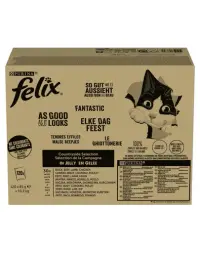 FELIX Fantastic mix carne în jeleu hrană umedă pisici 120x85 g