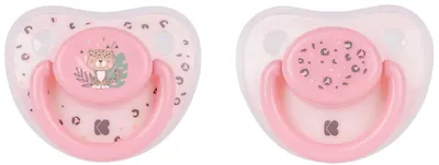 Suzete din silicon KikkaBoo - Savanna, Pink, 0-6 luni, 2 buc.
