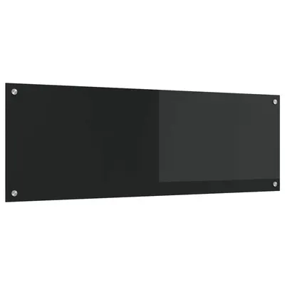 vidaXL Panou de bucătărie Negru 120 x 40 cm sticlă securizată