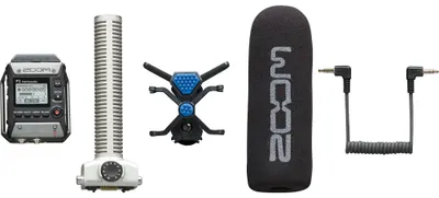 Set reportofon audio si microfon Zoom - F1-SP, negru/argintiu