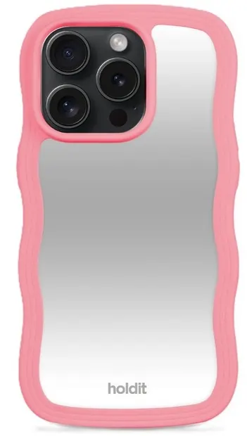 Husa Holdit - Wavy, iPhone 15 Pro, Rouge Pink/Mirror