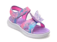 Sandale SKECHERS mov, JUMPSTERS, din piele ecologica