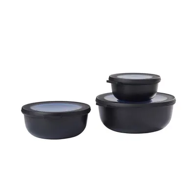 Caserole pentru alimente 3 buc. Nordic black – Mepal
