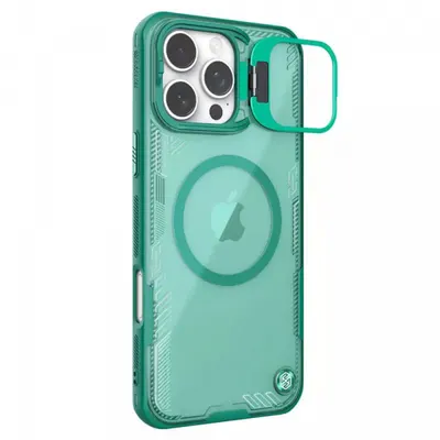 Husa MagSafe pentru Apple iPhone 16 Pro, Nillkin, Iceblade Prop (with Camera Cutout), Verde