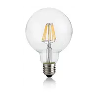 Bec LED Globo transparent, dulie E27, 8 W - 3000 K, lumina calda, D: 95 mm