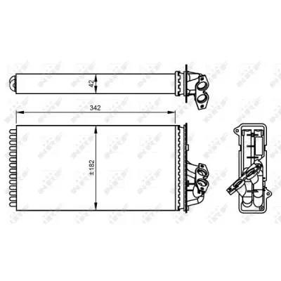 Schimbator caldura, incalzire habitaclu NRF 54297