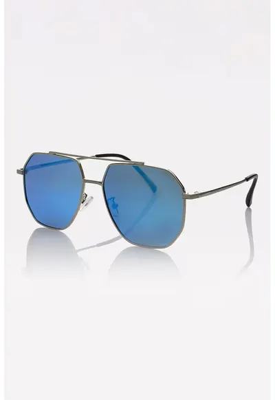 Ochelari de soare aviator cu lentile oglinda polarizate - Argintiu