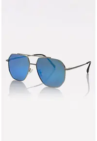 Ochelari de soare aviator cu lentile oglinda polarizate - Argintiu