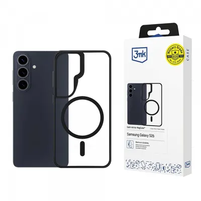 Husa MagSafe pentru Samsung Galaxy S26 Plus S947, 3MK, Satin Armor, Transparenta