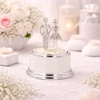 Cutiuță Muzicală AZAY – Cuplu Elegant cu Cristale, Design Romantic, Cutie Premium Inclusă