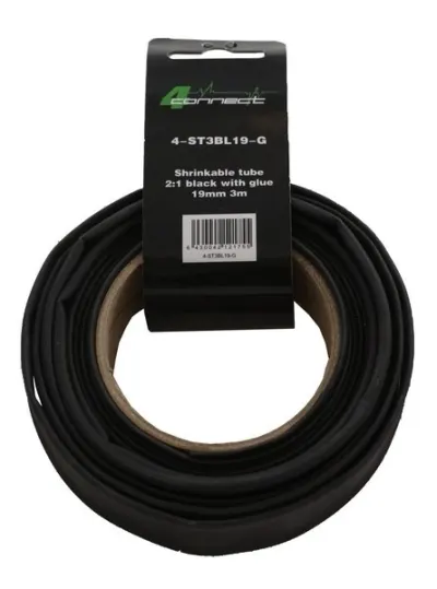 Tub termocontractabil negru Four Connect 4-ST3BL10-G, 10 MM, 3 Metri