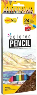 Creioane de culoare Colokit - 24 de culori, ascuțitor de creion