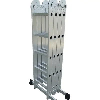 Scară pliabilă multifuncțională din aluminiu &ndash; Model KMP405B (4x5 trepte)