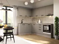 Mobila Bucatarie Elva Colt 166.6 x 241.6 cm Gri Pietris - Configuratia 26