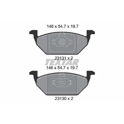 Set placute frana, frana disc TEXTAR 2313001