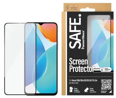Protector de sticlă SAFE - Ultra Wide Fit, Honor X6a/X6b/X6/X8/70 Lite, transparent