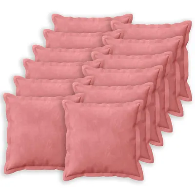 vidaXL Husă pentru pernă 12 pcs HOUTEN Roz 50 x 50 cm Catifea