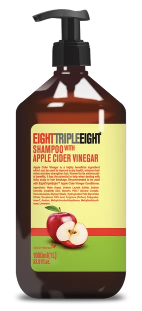 Sampon cu otet de mere, 1000ml, Eight Triple Eight