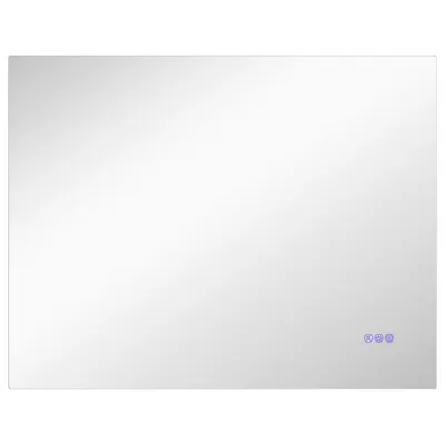 HOMCOM Oglindă de Baie LED cu Ramă, Anti-Abur, 3 Temperaturi de Culoare și Memorie, 80x60x4 cm, Transparent | Aosom Romania