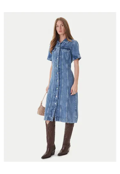 Rochie din denim pentru femei albastru