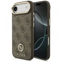 Husa MagSafe pentru Apple iPhone 17 Air, Guess, 4G Strass Logo, Maro