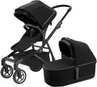 Cărucior combinat 2 în 1 Thule - Sleek, Midnight Black