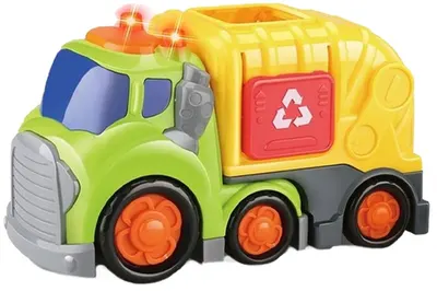 Mașină de gunoi Felyx Toys - Kiddy Go,cu lumini și sunete, 19.5 cm
