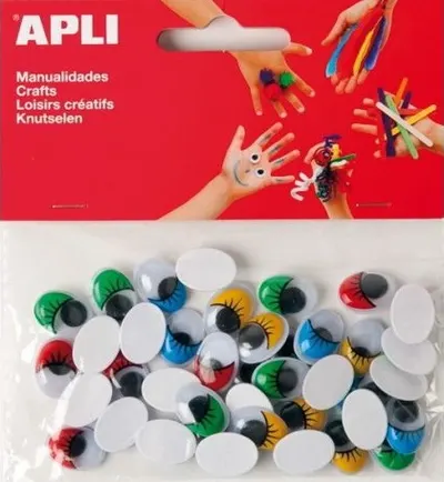 Ochi miscatori APLI - Cu gene, colorati, autoadezivi