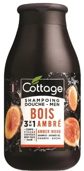 Cottage Men Gel de duș 3 în 1 Amber Wood, 250 ml