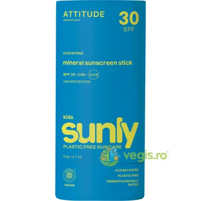 Stick pentru Protectie Solara SPF30 fara Miros pentru Copii Sunly 60g