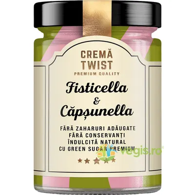 Crema Twist Fisticella si Capsunella fara Zahar Adaugat Secretele Ramonei 350g