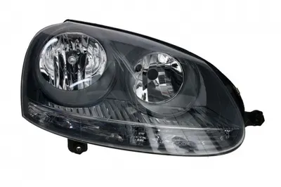 Far dreapta (H7, reglaj electric, cu motoras, fundal argintiu) VW GOLF, JETTA 2003-2010