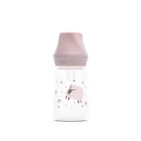 Biberon cu tetina de silicon Lorelli My Friend 125 ml Mellow Rose
