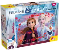 Puzzle cu două fețe Lisciani de colorat din 60 piese - Regatul Înghețat 2