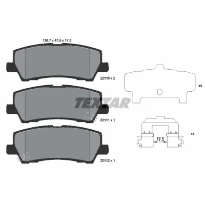 Set placute frana, frana disc TEXTAR 2211001
