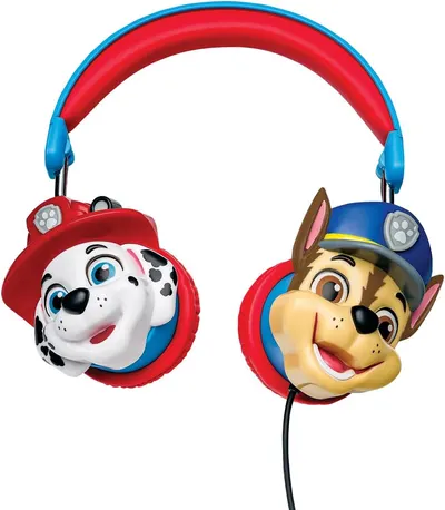 Căști pentru copii Lexibook - Paw Patrol, Chase, 85 dB, albastre/roșii