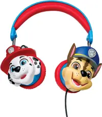 Căști pentru copii Lexibook - Paw Patrol, Chase, 85 dB, albastre/roșii