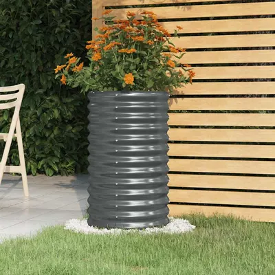 vidaXL Jardinieră antracit 40x40x68 cm oțel galvanizat