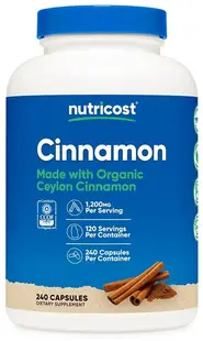 Cinnamon, 240 capsule , Nutricost