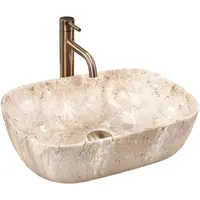Lavoar cu montare pe blat 47 cm, imitatie piatra, Rea Belinda Savana