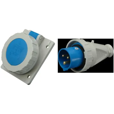 Solutie Completa Priza Incastrata si Fisa Industriala SEZ IP67 (16A, 400V) - Conexiuni Sigure Trifazate in Medii Dure