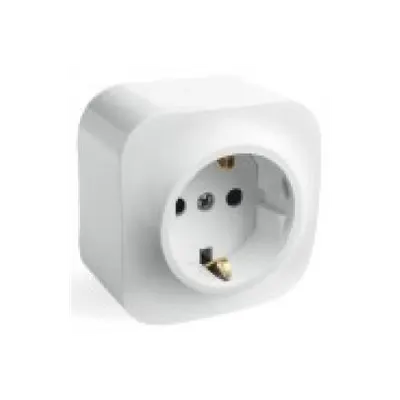 Priza 16 A - 250 VA, Schuko 2P+T cu protectie pentru copii, alb
