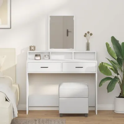 vidaXL Masă de Machiaj Alb 100 x 41 x 140 cm Lemn prelucrat