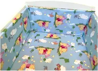 Lenjerie patut cu 5 piese Croitoria Noastra Winnie The Pooh albastru 140x70 cm