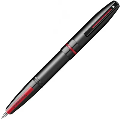 Stilou Sheaffer Icon - Matte Black Lacquer with Red PVD Trims, M
