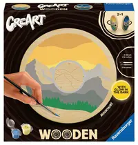 Set de pictat după numere Ravensburger CreArt Wooden - Peisaj montan